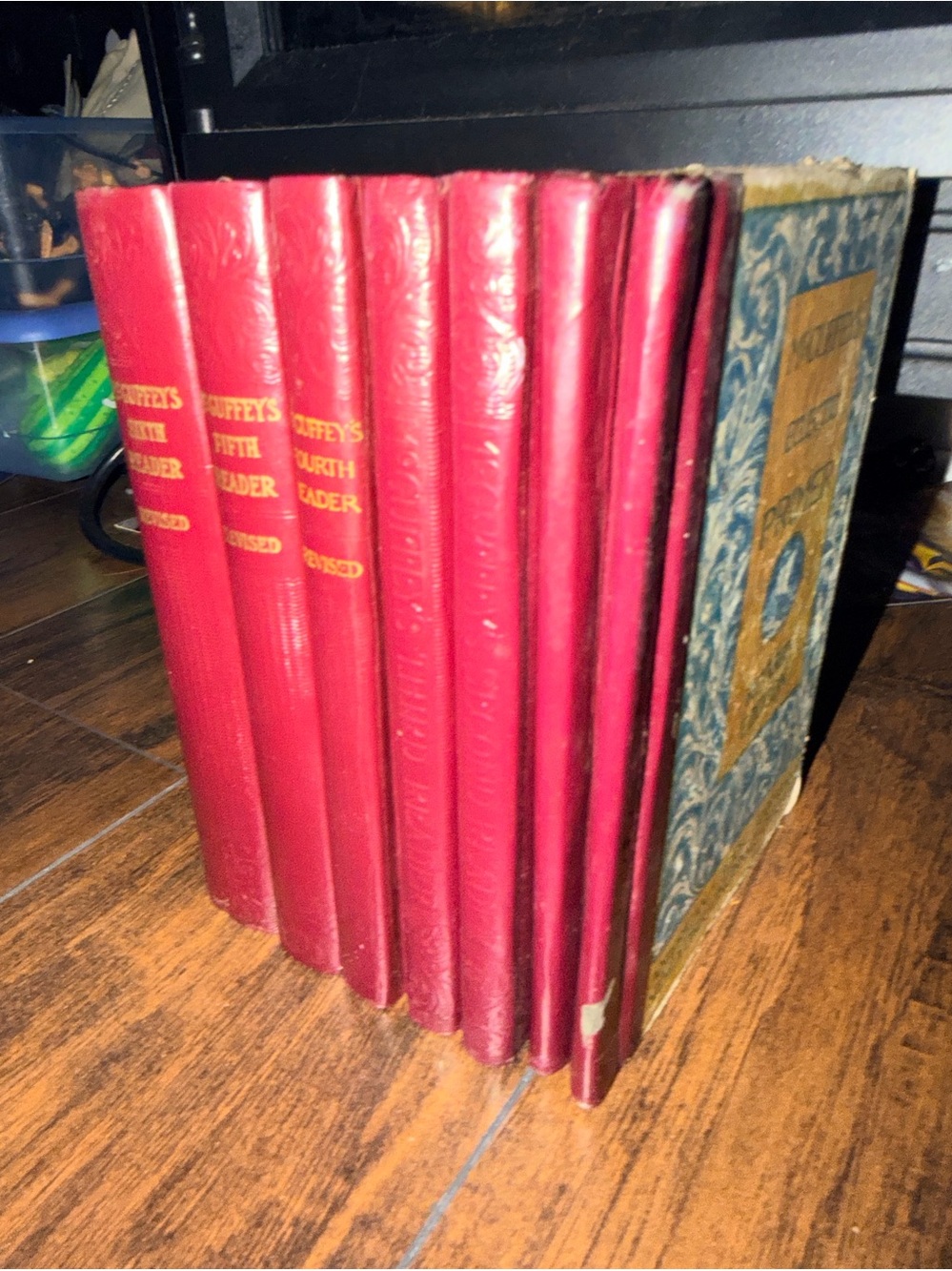 Vintage Red McGuffey Reader Book Set - primer through